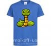 Детская футболка Зеленая гремучая змея Ярко-синий фото