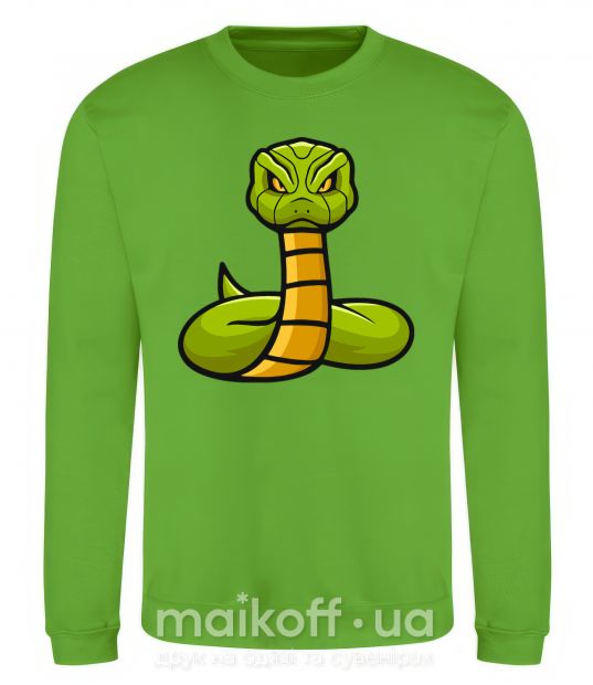 Свитшот Зеленая гремучая змея Лаймовый фото