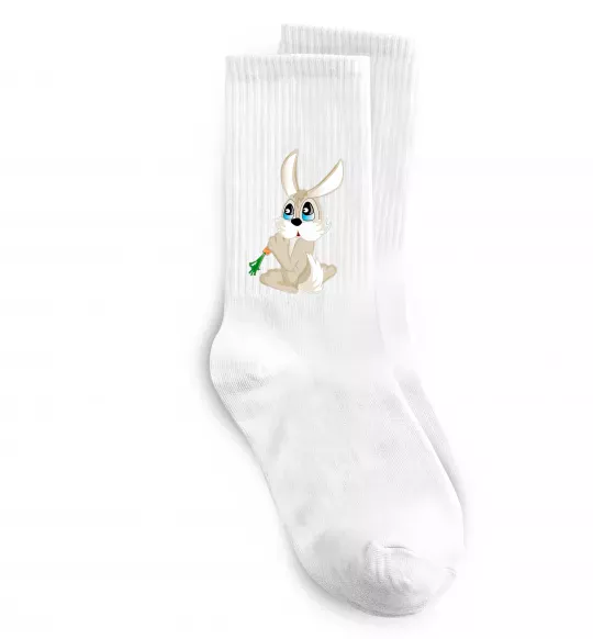 Носки Кролик з морквинкою Белый фото