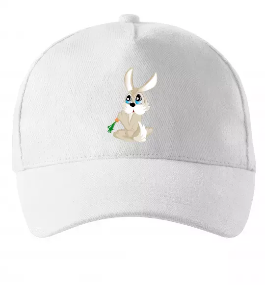 Кепка Кролик з морквинкою Білий фото