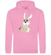 Чоловіча толстовка (худі) Кролик з морквинкою Рожевий фото