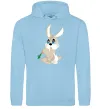 Чоловіча толстовка (худі) Кролик з морквинкою Блакитний фото