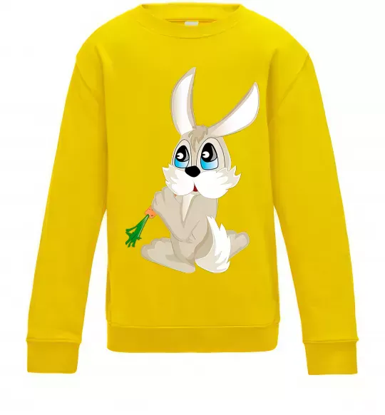 Детский Свитшот Кролик з морквинкою Солнечно желтый фото