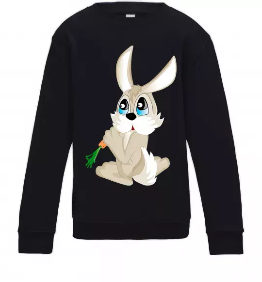 Детский Свитшот Кролик з морквинкою Черный фото