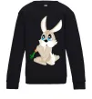Детский Свитшот Кролик з морквинкою Черный фото