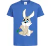 Детская футболка Кролик з морквинкою Ярко-синий фото