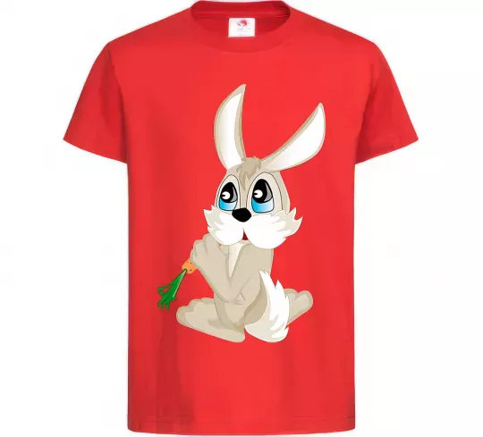 Детская футболка Кролик з морквинкою Красный фото