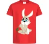 Детская футболка Кролик з морквинкою Красный фото