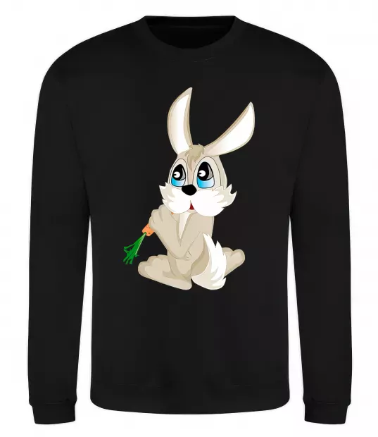 Світшот Кролик з морквинкою Чорний фото