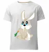 Мужская премиум футболка Кролик з морквинкою Белый фото