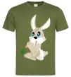 Чоловіча футболка Кролик з морквинкою Оливковий фото