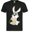 Чоловіча футболка Кролик з морквинкою Чорний фото