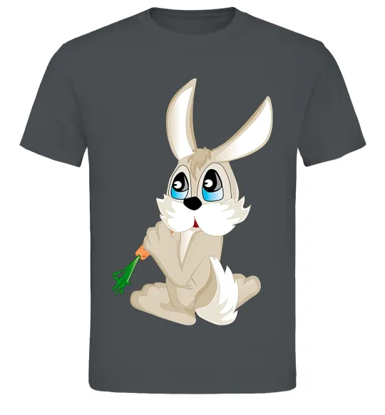 Чоловіча футболка Кролик з морквинкою Графіт фото