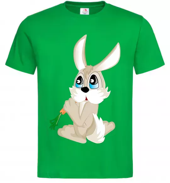Чоловіча футболка Кролик з морквинкою Зелений фото