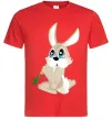 Чоловіча футболка Кролик з морквинкою Червоний фото