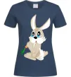 Женская футболка Кролик з морквинкою Темно-синий фото