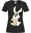 Женская футболка Кролик з морквинкою Черный фото