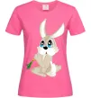 Женская футболка Кролик з морквинкою Ярко-розовый фото