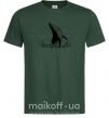 Мужская футболка Кит в волнах Темно-зеленый фото