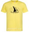 Мужская футболка Кит в волнах Лимонный фото