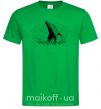 Мужская футболка Кит в волнах Зеленый фото