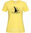 Женская футболка Кит в волнах Лимонный фото