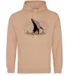Жіноча толстовка (худі) Кит в хвилях Пісочний фото