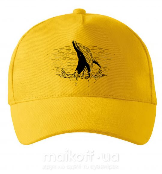 Кепка Кит в волнах Сонячно жовтий фото