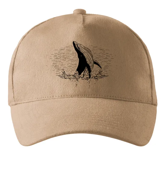 Кепка Кит в хвилях Песочный фото