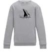 Детский Свитшот Кит в хвилях Серый меланж фото