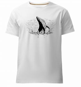 Мужская премиум футболка Кит в хвилях