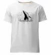 Чоловіча преміум футболка Кит в хвилях Білий фото