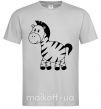 Чоловіча футболка Малыш зебры Сірий фото