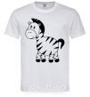 Мужская футболка Малыш зебры Белый фото