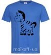 Мужская футболка Малыш зебры Ярко-синий фото