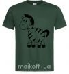Чоловіча футболка Малыш зебры Темно-зелений фото