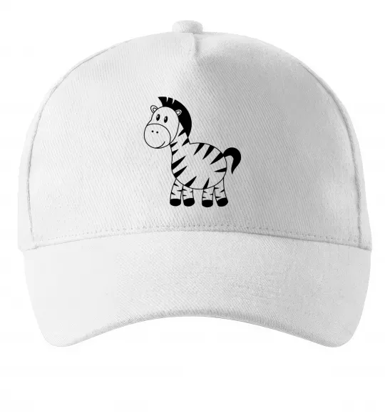 Кепка Маленька зебра Белый фото