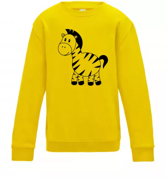 Дитячий світшот Маленька зебра Сонячно жовтий фото