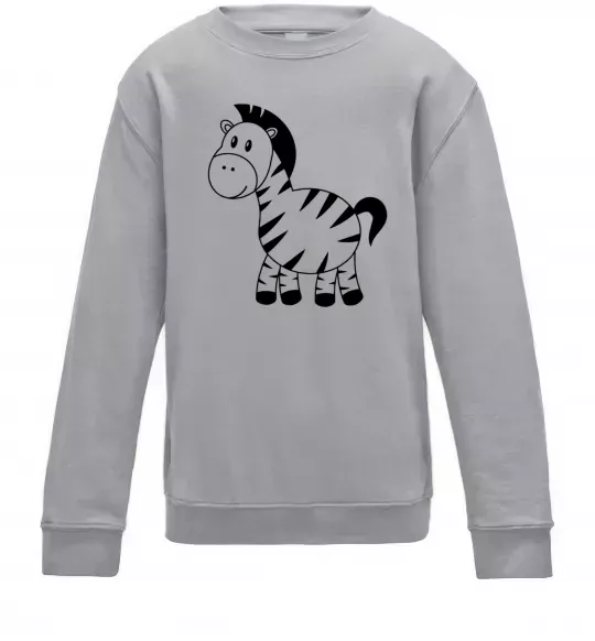 Дитячий світшот Маленька зебра Сірий меланж фото