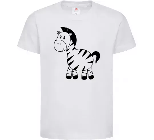 Дитяча футболка Маленька зебра Білий фото