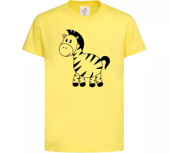 Дитяча футболка Маленька зебра Лимонний фото