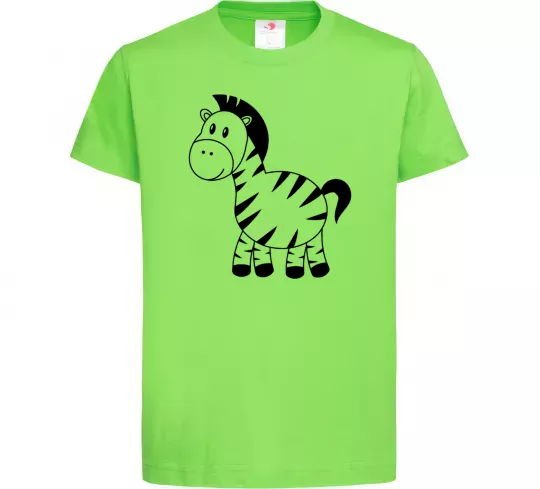 Дитяча футболка Маленька зебра Лаймовий фото