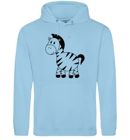 Женская толстовка (худи) Маленька зебра Голубой фото