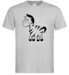 Чоловіча футболка Маленька зебра Сірий фото