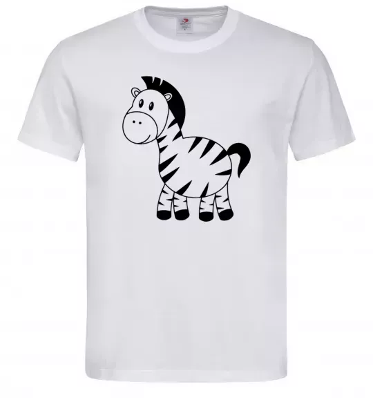 Чоловіча футболка Маленька зебра Білий фото