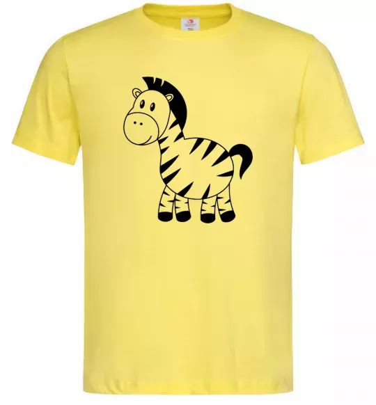 Чоловіча футболка Маленька зебра Лимонний фото