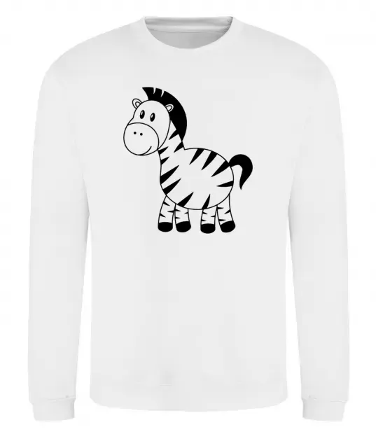 Свитшот Маленька зебра Белый фото