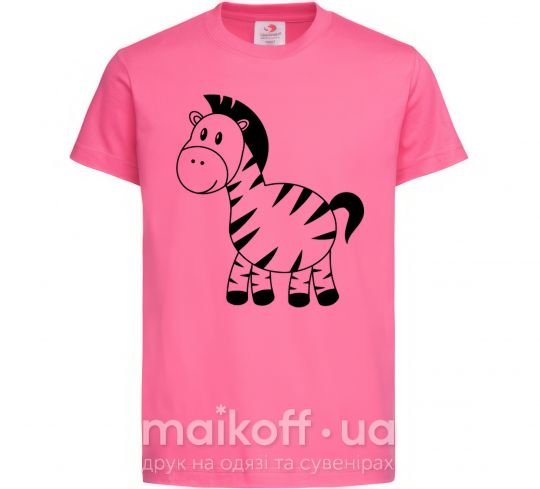 Дитяча футболка Малыш зебры Яскраво-рожевий фото