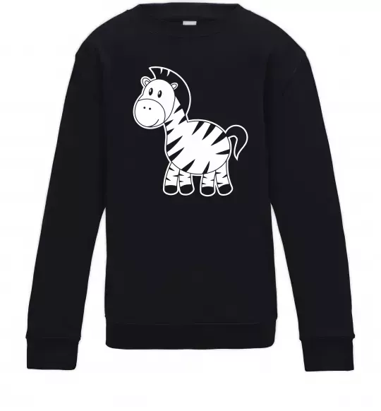 Дитячий світшот Маленька зебра Чорний фото