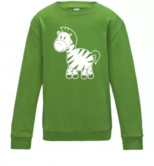 Дитячий світшот Маленька зебра Лаймовий фото